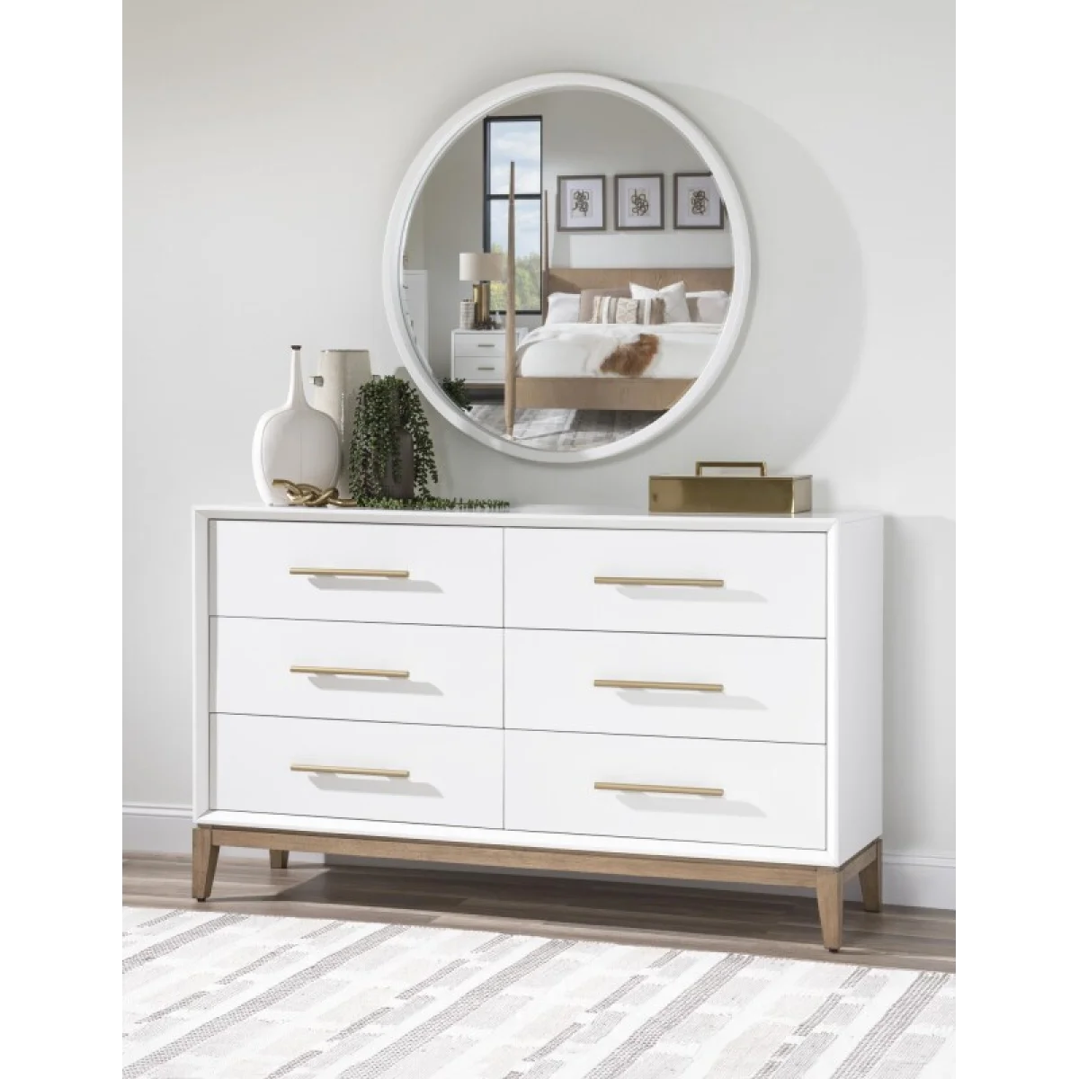Dresser Dressers Cloud White And Desert Oak 8