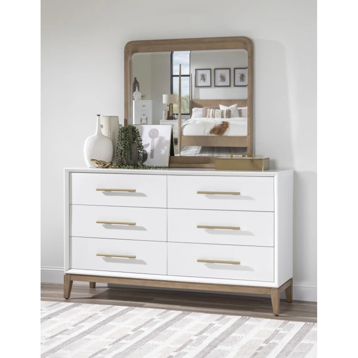 Dresser Dressers Cloud White And Desert Oak 9