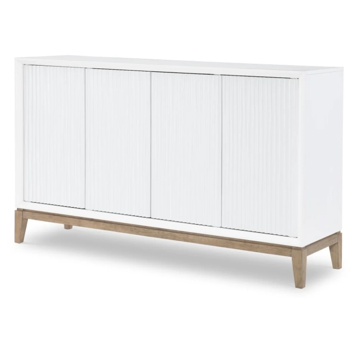 Credenza Dining Storage Cloud White And Desert Oak 4