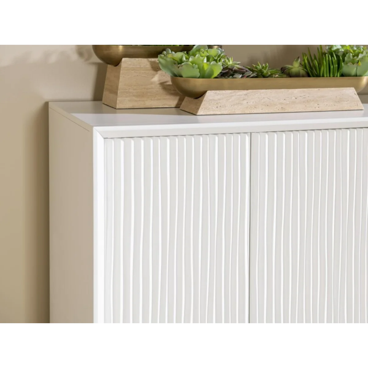 Credenza Dining Storage Cloud White And Desert Oak 10