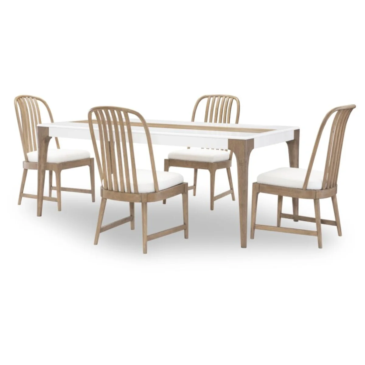 Rectangular Dining Table Dining Tables Cloud White And Desert Oak 7