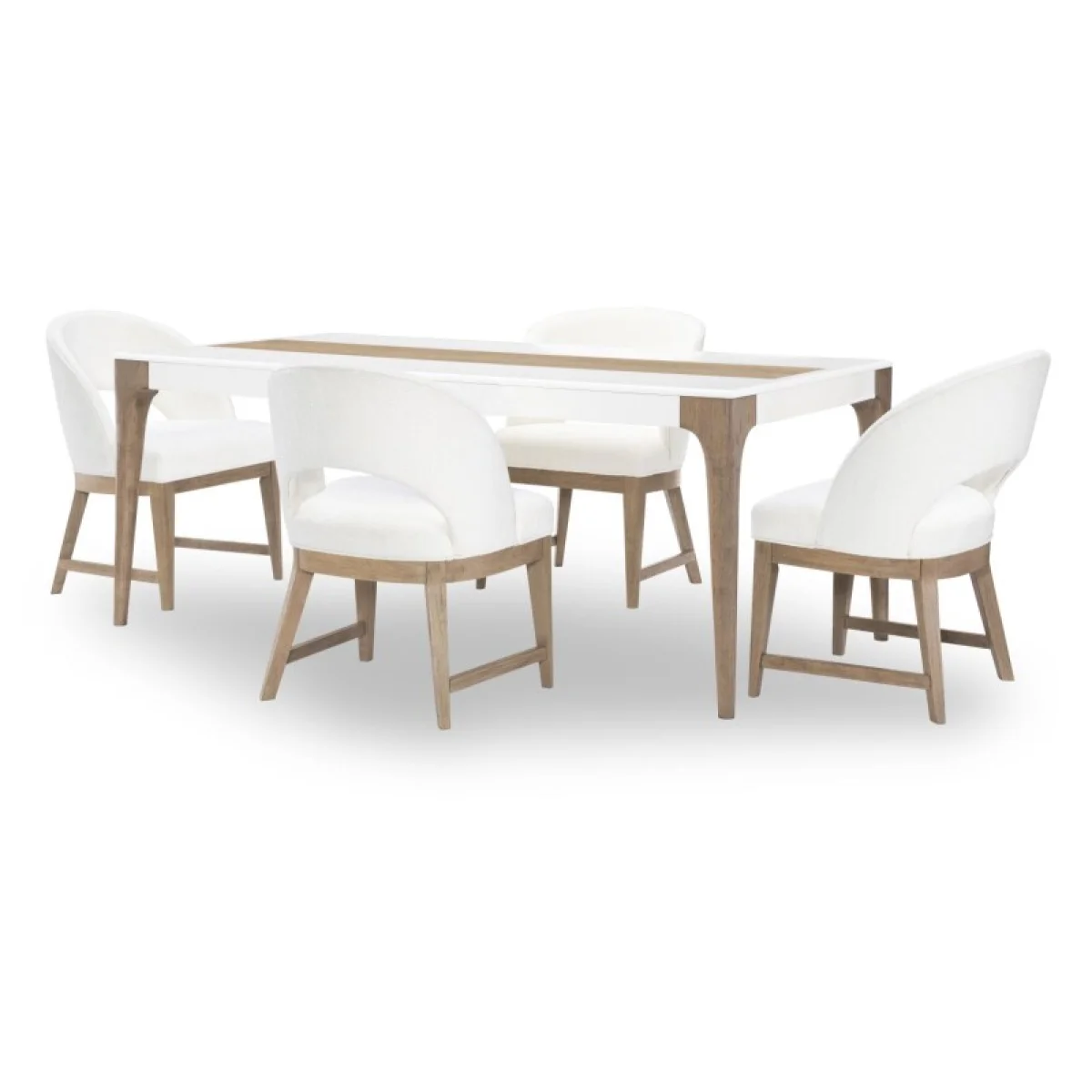 Rectangular Dining Table Dining Tables Cloud White And Desert Oak 8