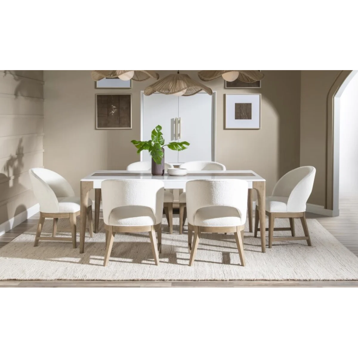 Rectangular Dining Table Dining Tables Cloud White And Desert Oak 9