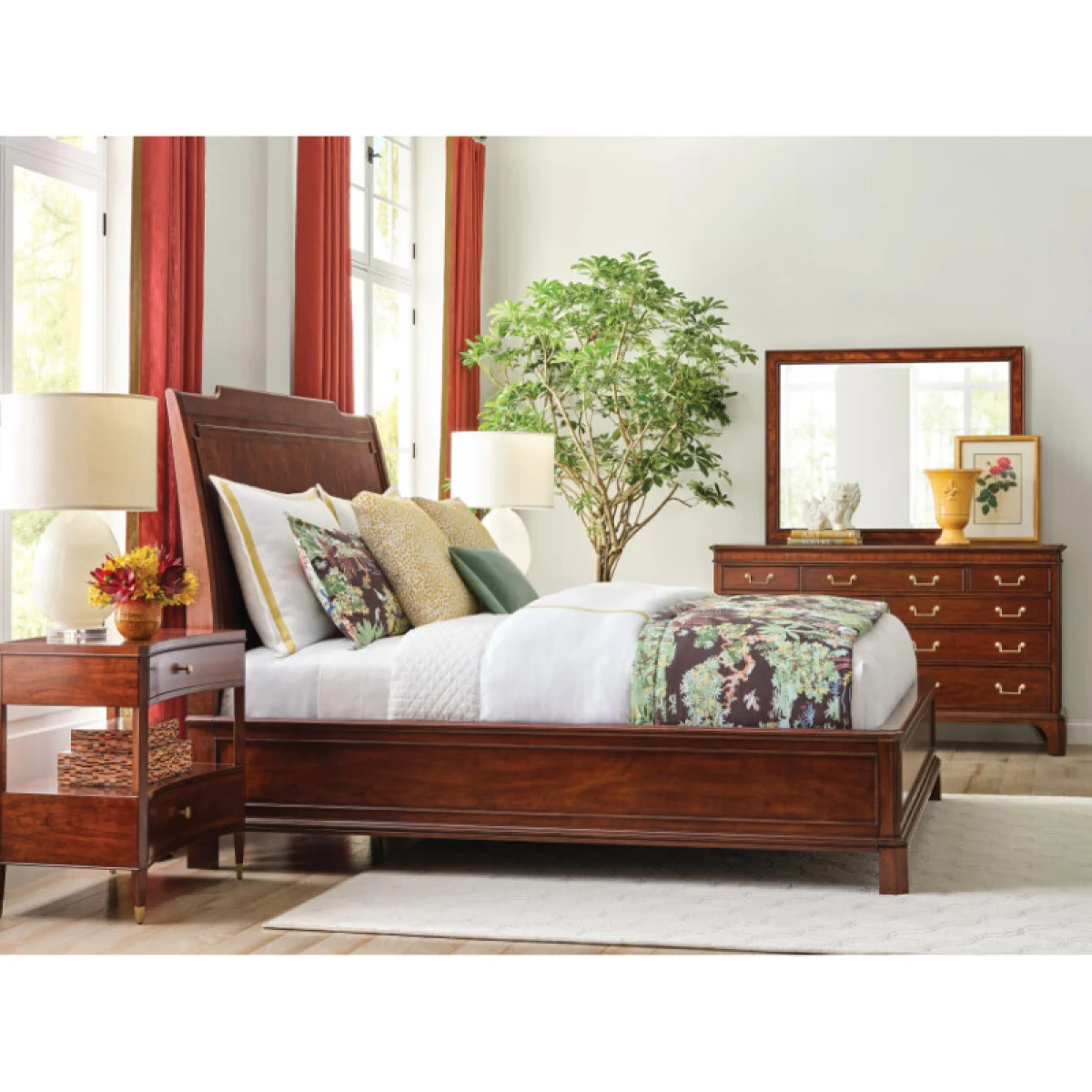 Addison Helmuth King Sleigh Bed – Complete Beds American Drew 4
