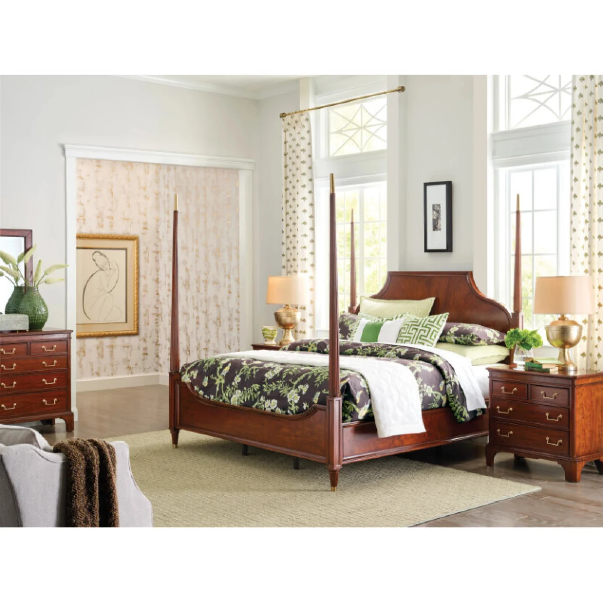Addison Duncan Cal-king Poster Bed – Complete Beds American Drew 4