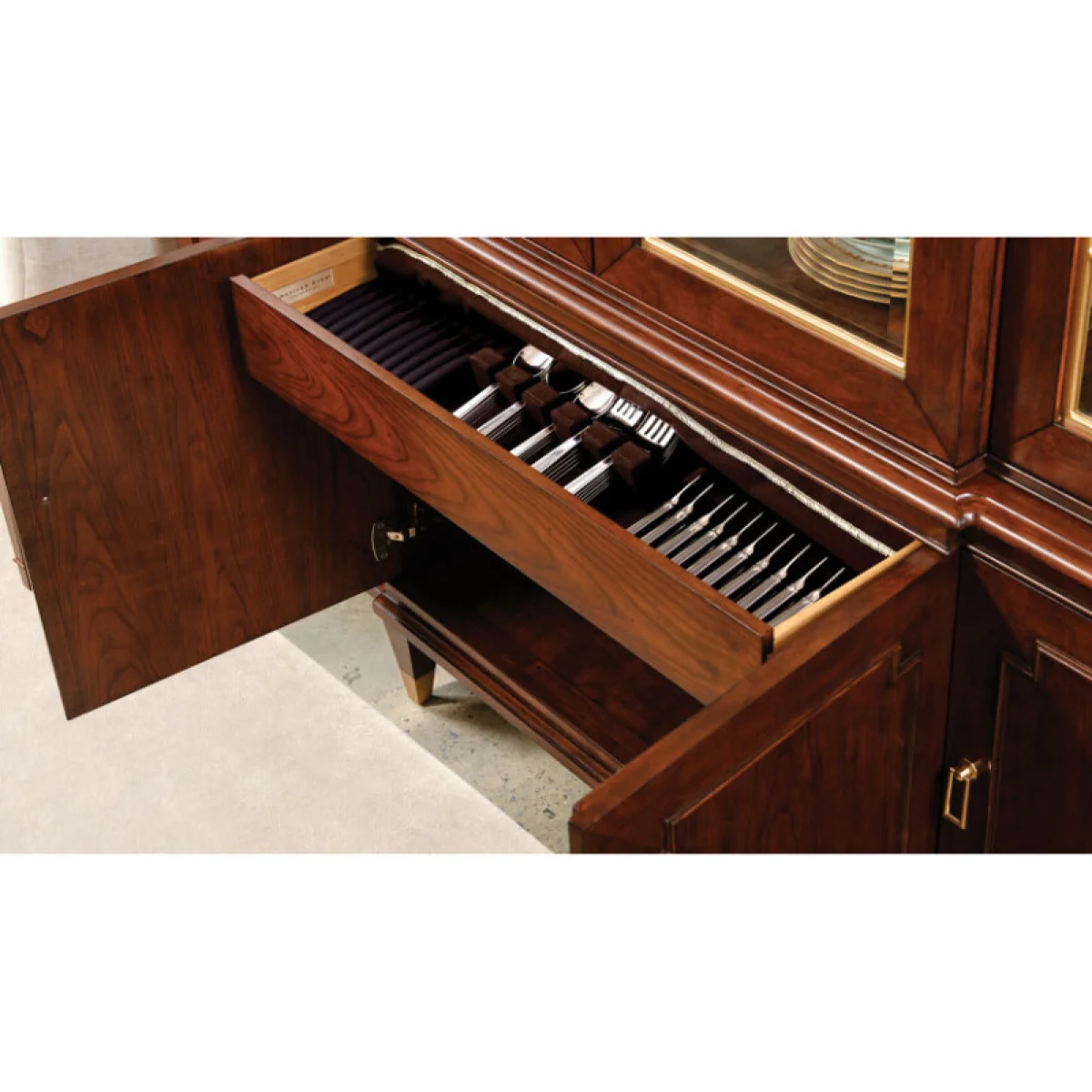 Addison Andover Breakfront China – Complete Dining Storage American Drew 6