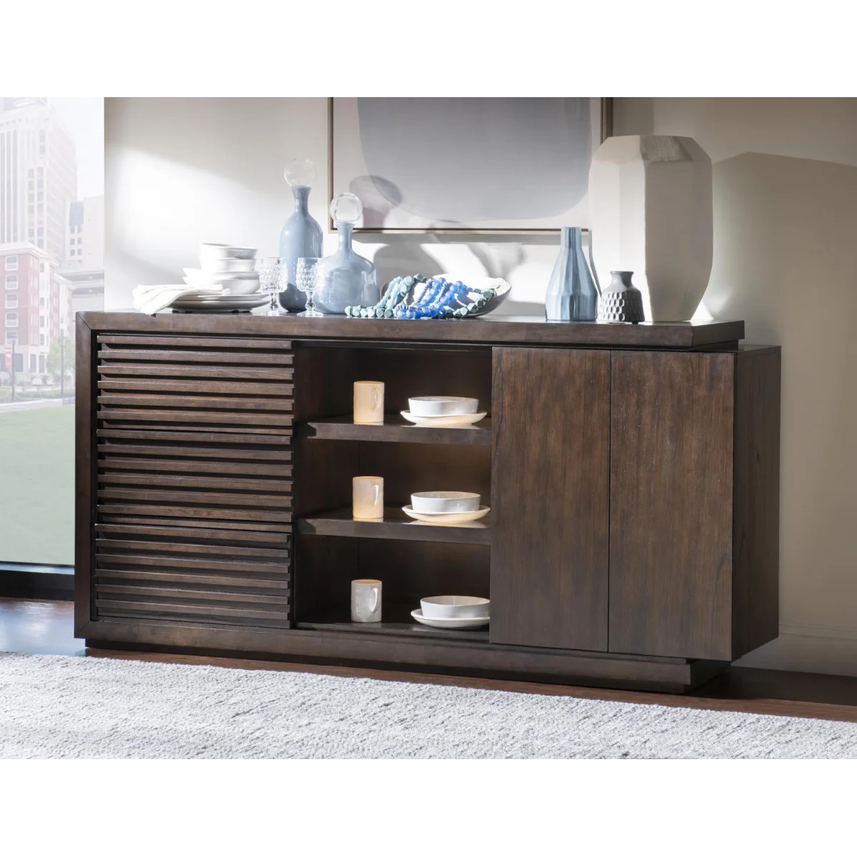 Credenza Dining Storage Brown 7