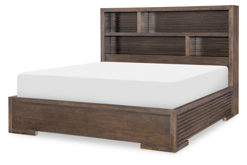 Complete Bookcase King Panel Bed 6/6