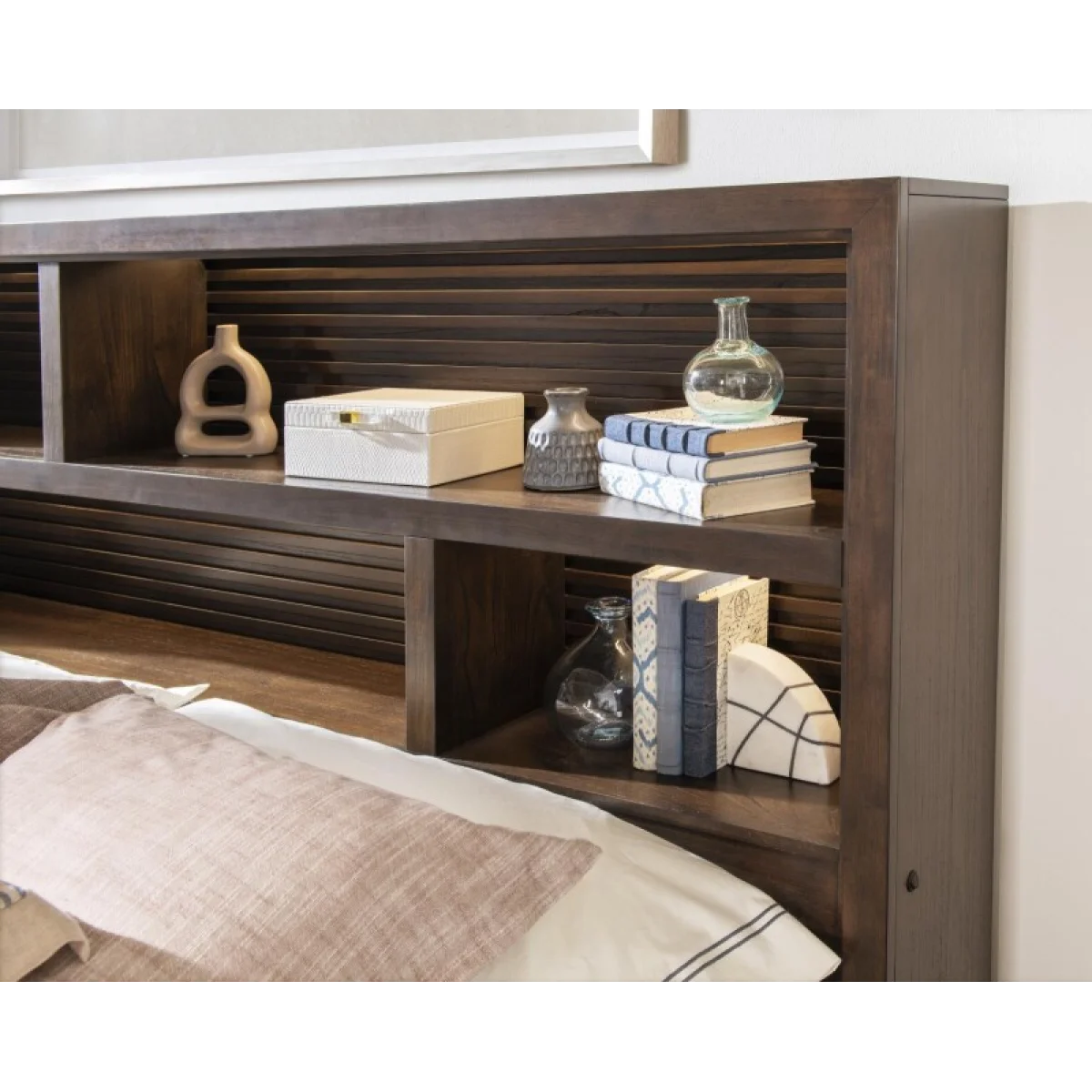 Complete Bookcase Bed W. 1 Side Storage King 6/6 Beds Beds 9