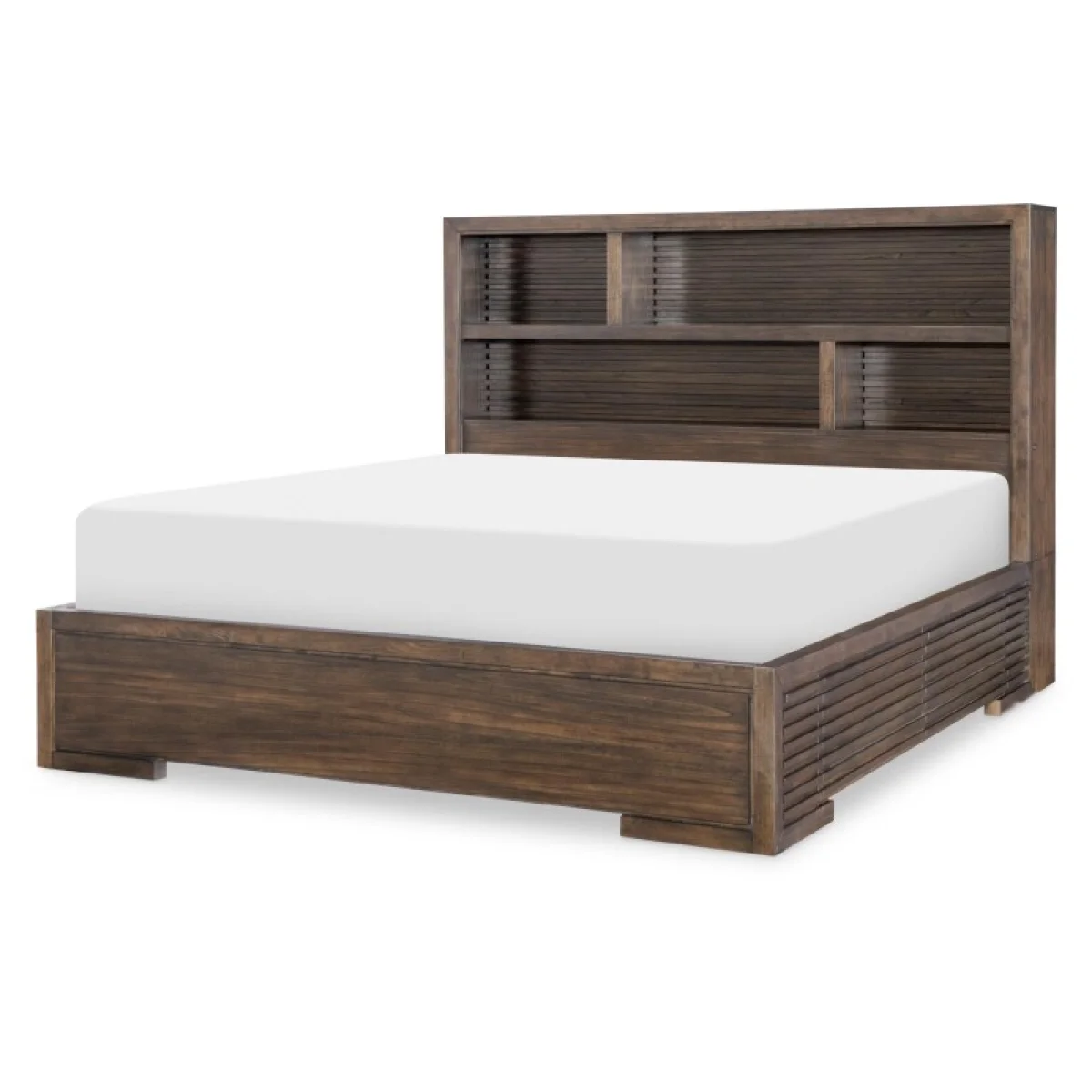 Complete Bookcase Bed W. 2 Side Storage Queen 5/0 Beds Beds 4