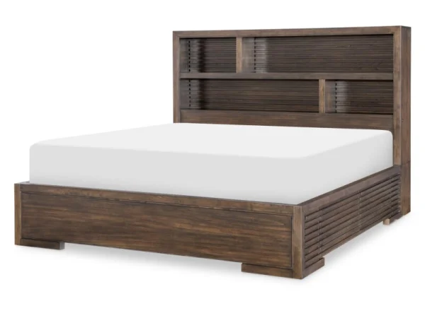 Complete Bookcase Bed W. 2 Side Storage King 6/6 Beds Beds
