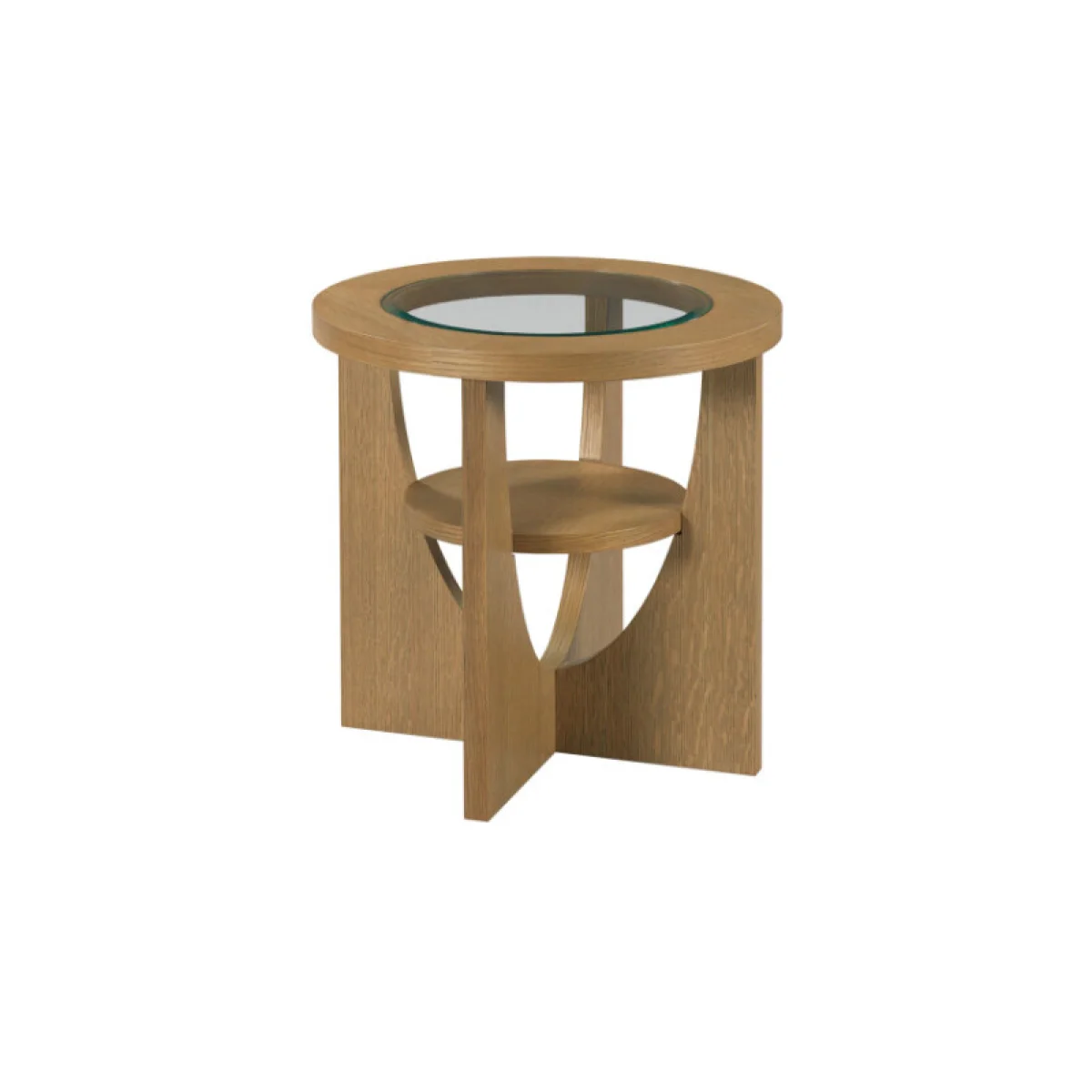 Benefactor Round End Table End tables Brown 4