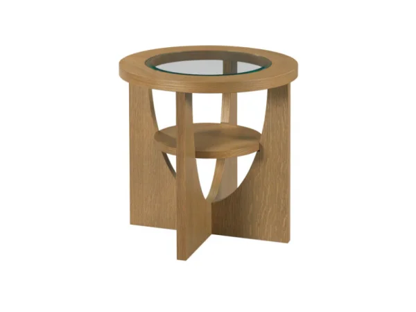 Benefactor Round End Table End tables Brown
