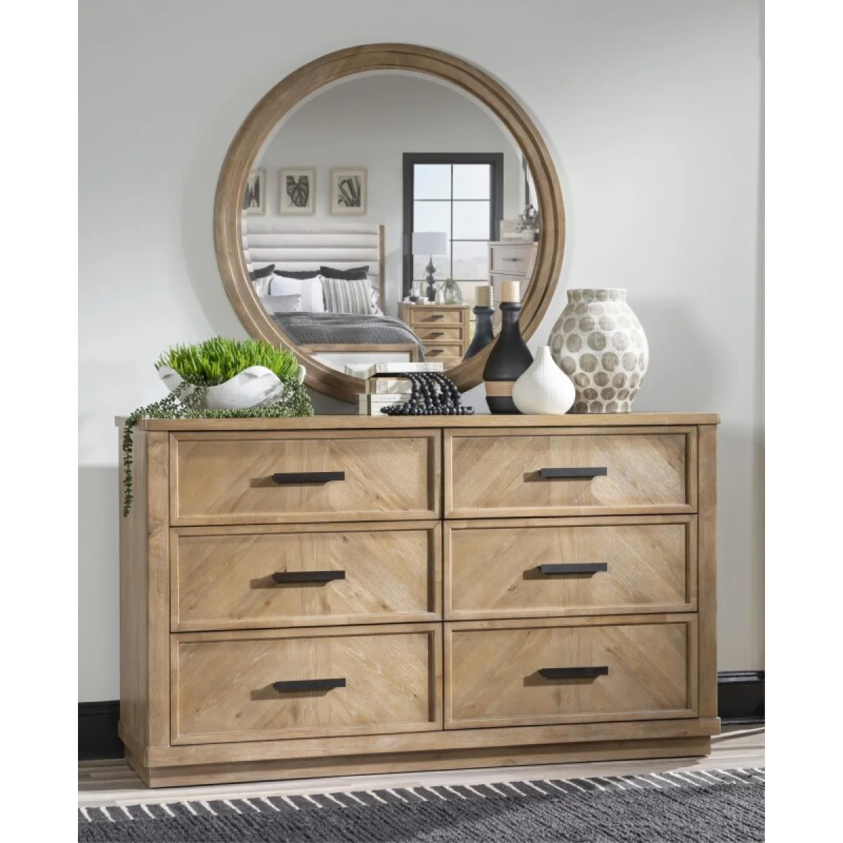 Round Mirror Bedroom Mirrors Aged Driftwood 7