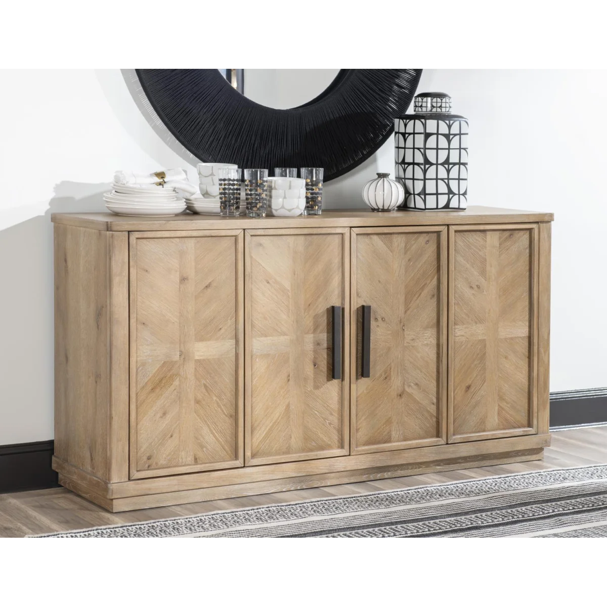 Credenza Dining Storage Aged Driftwood 7