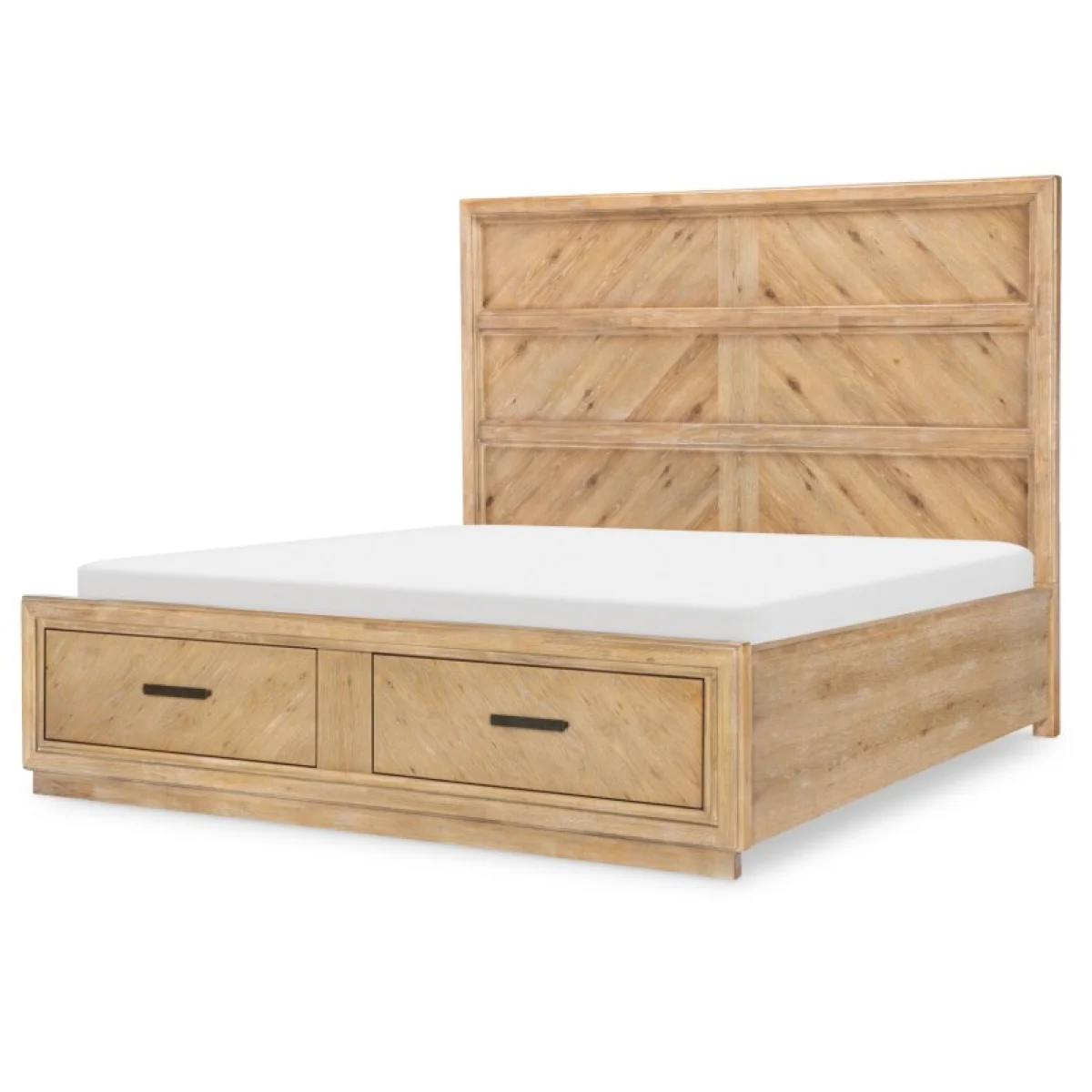 Complete Cal King Panel Storage Bed 6/0 Beds Aged Driftwood 4