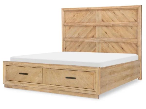 Complete Cal King Panel Storage Bed 6/0 Beds Aged Driftwood