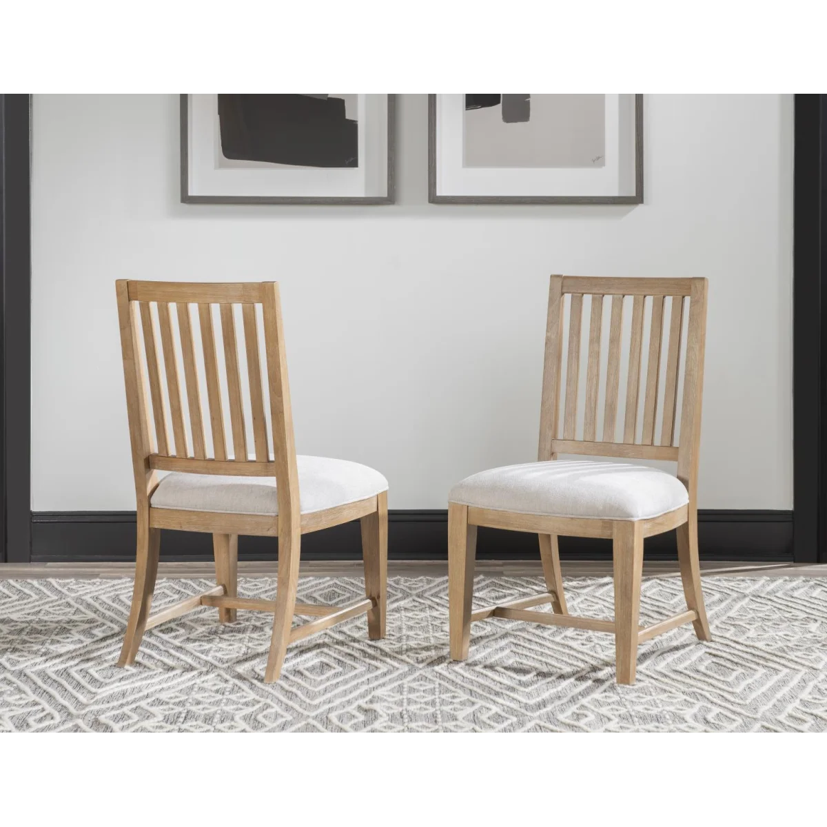 Slat Back Dining Chair Chairs & Benches Aged Driftwood 7