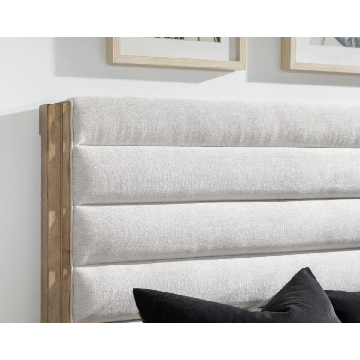 Complete King Channeled Upholstered Storage Bed 6/6 Beds Aged Driftwood 9