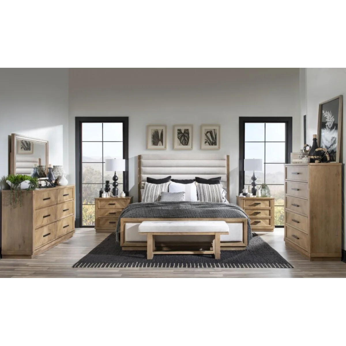 Uph Bed Bench Chairs & Benches Aged Driftwood 7