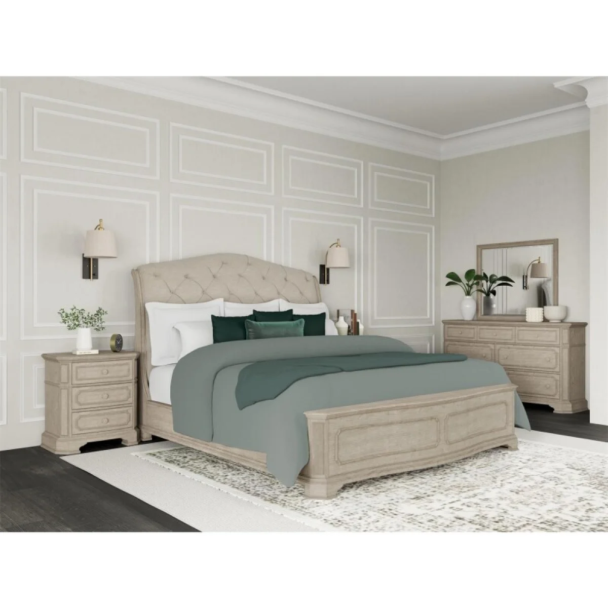 3-drawer Nightstand Nightstands Cream 10