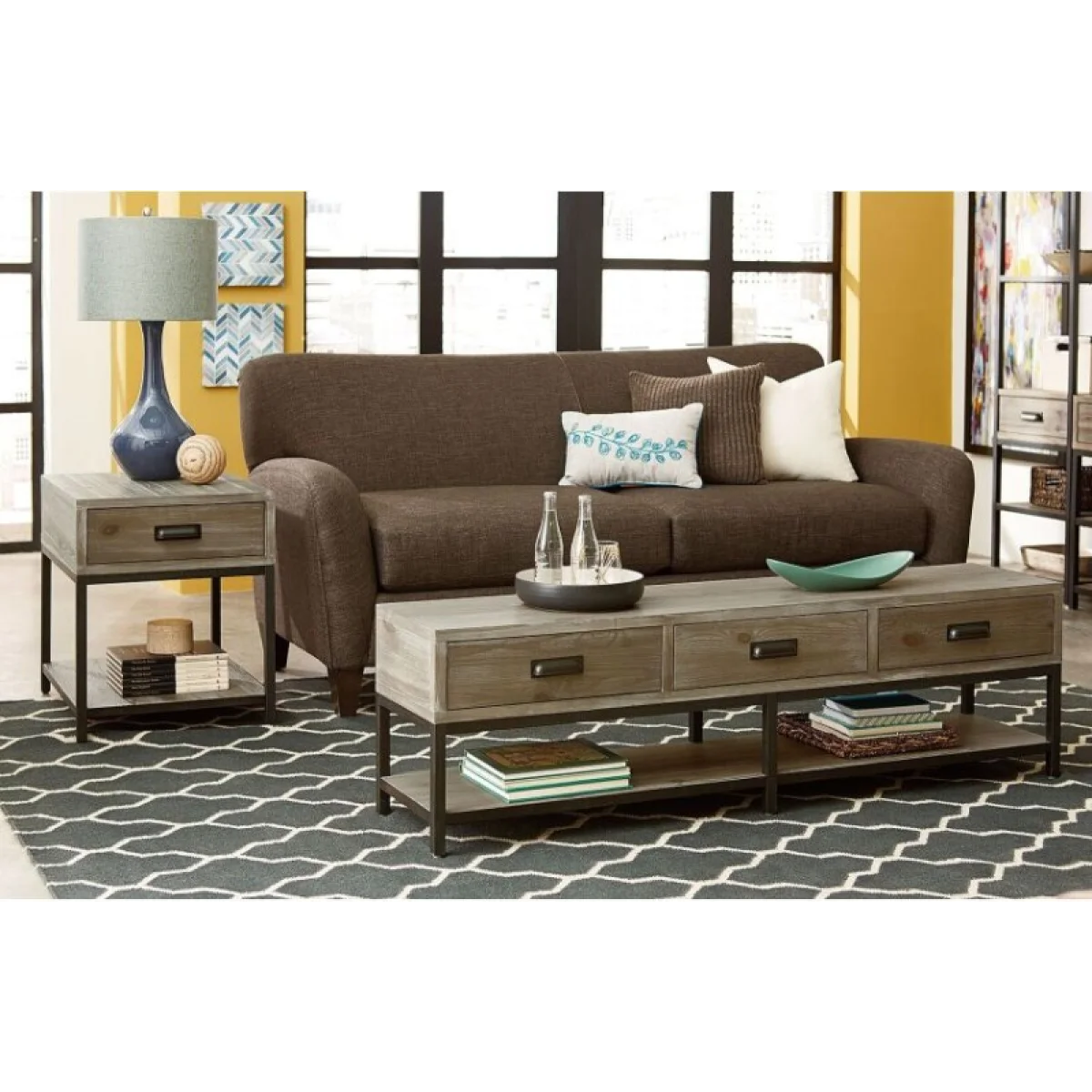 Parsons Bench Coffee Table Cocktail & Coffee Tables black 6