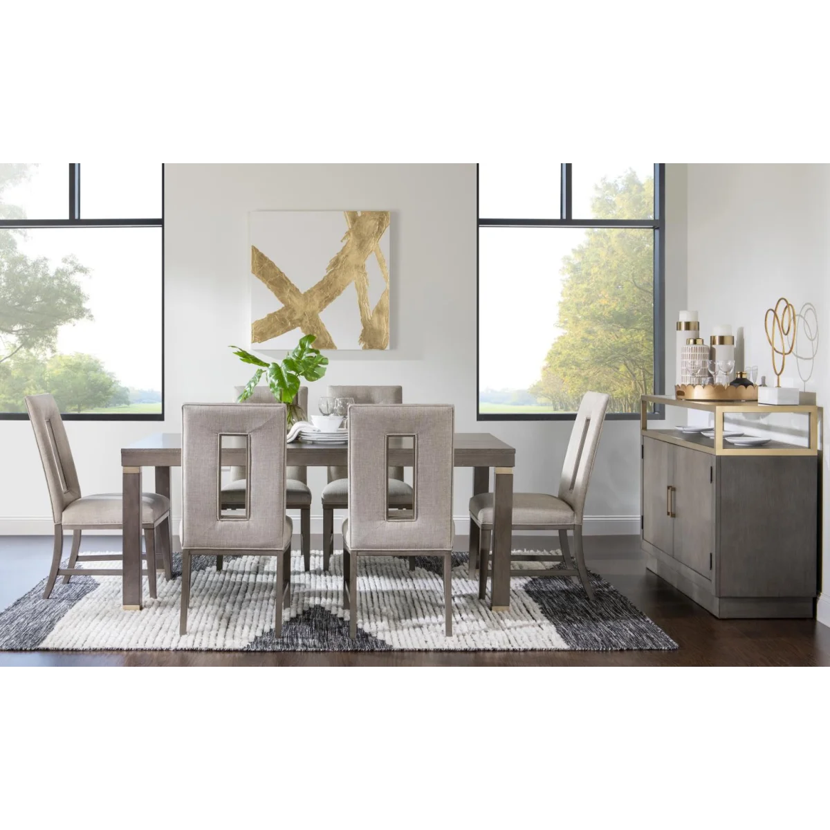 Credenza Dining Storage Brown 8