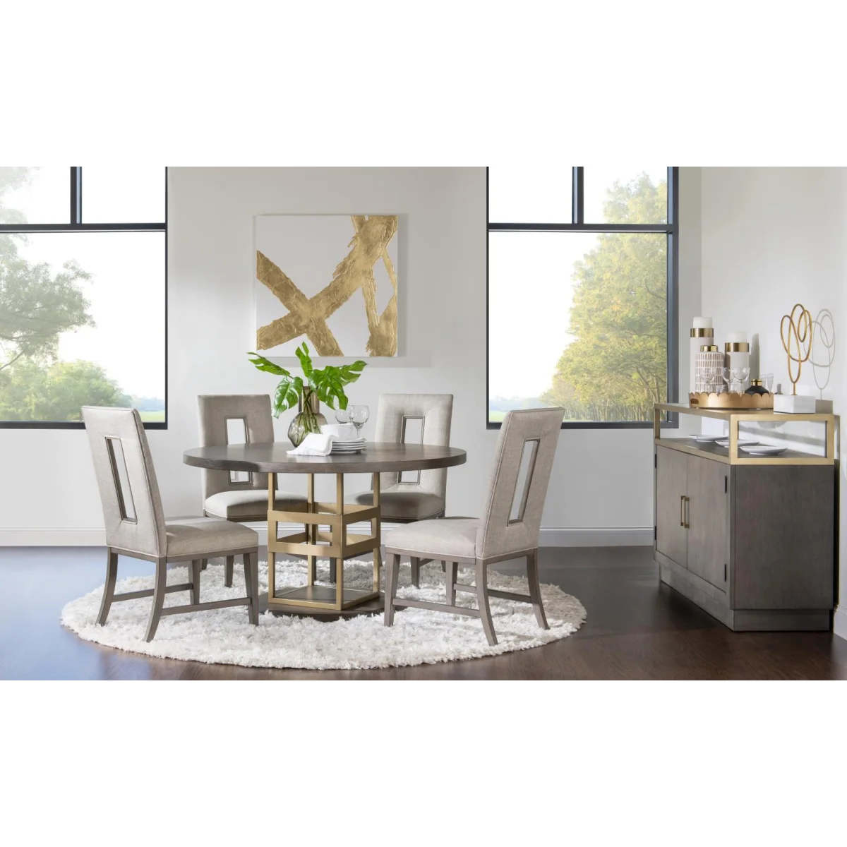 Credenza Dining Storage Brown 9