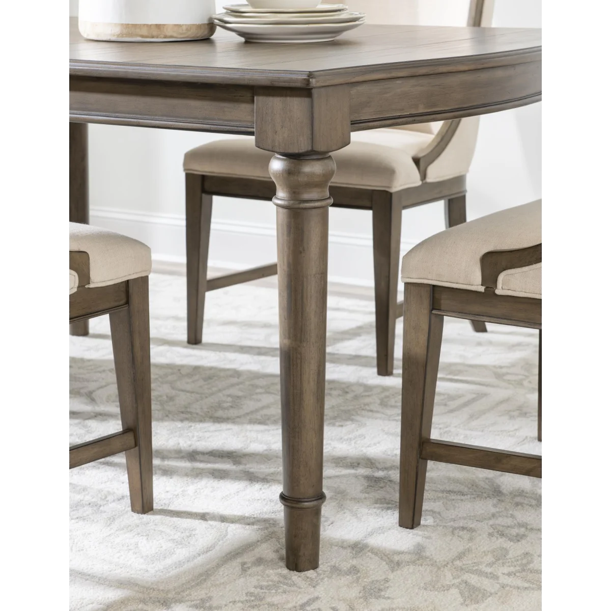 Rectangular Leg Table Dining Tables Cream 10