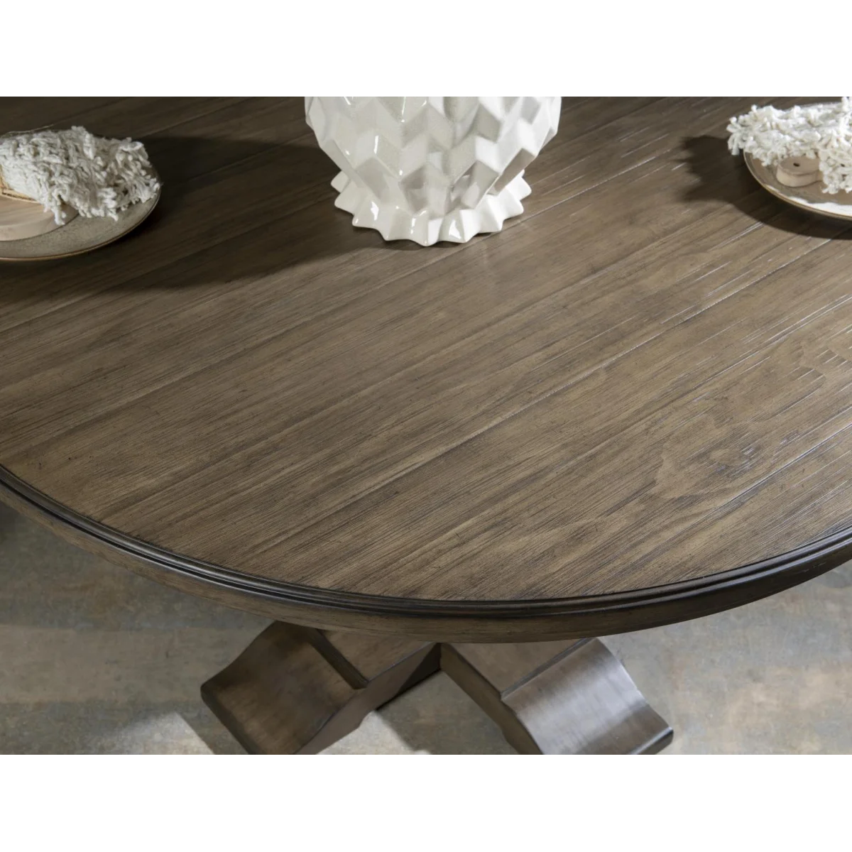 Complete Round Pedestal Table Dining Sets Cream 6