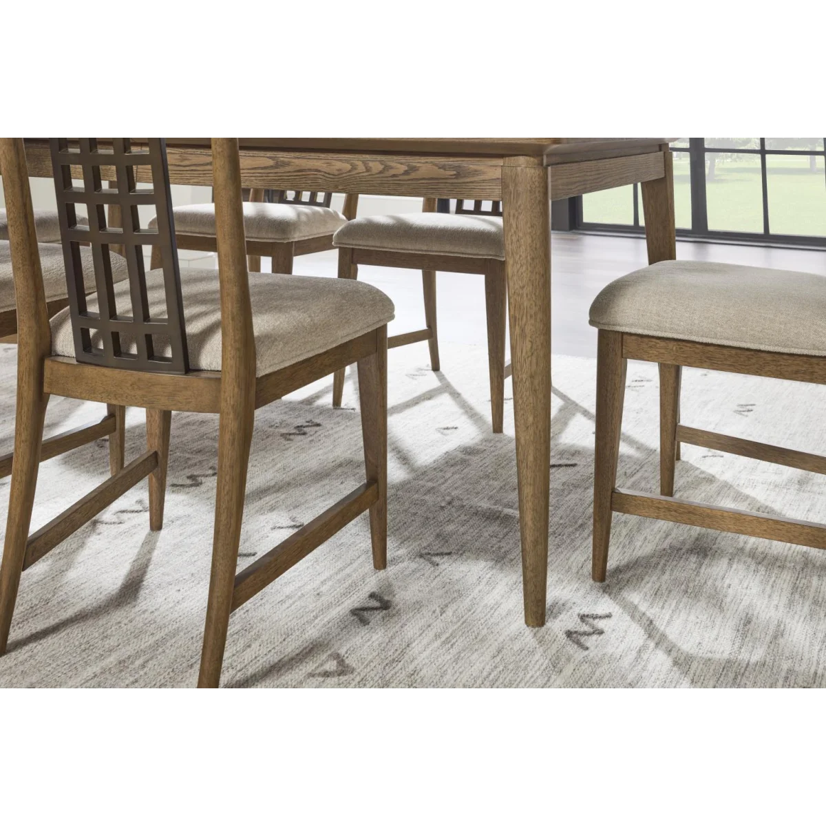 Rectangular Dining Table W Leaf Dining Tables Brown 11