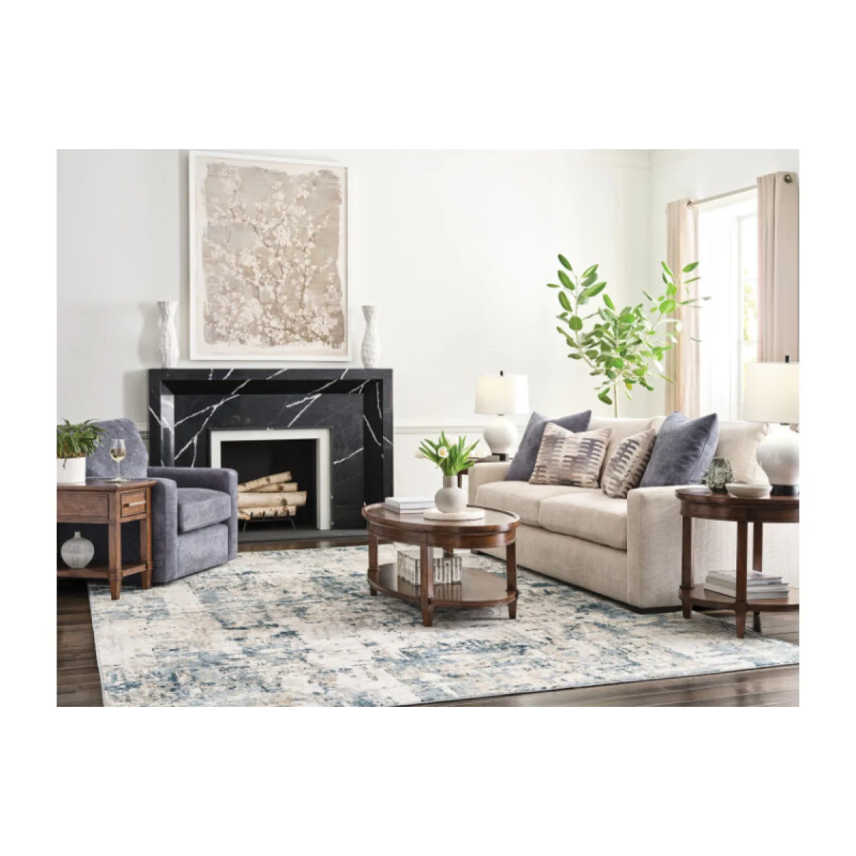 Longham Oval Coffee Table Cocktail & Coffee Tables Brown 6