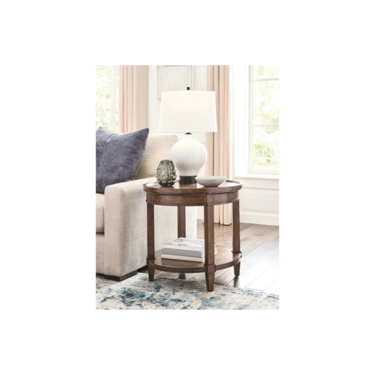 Longham Oval End Table End tables Brown 6