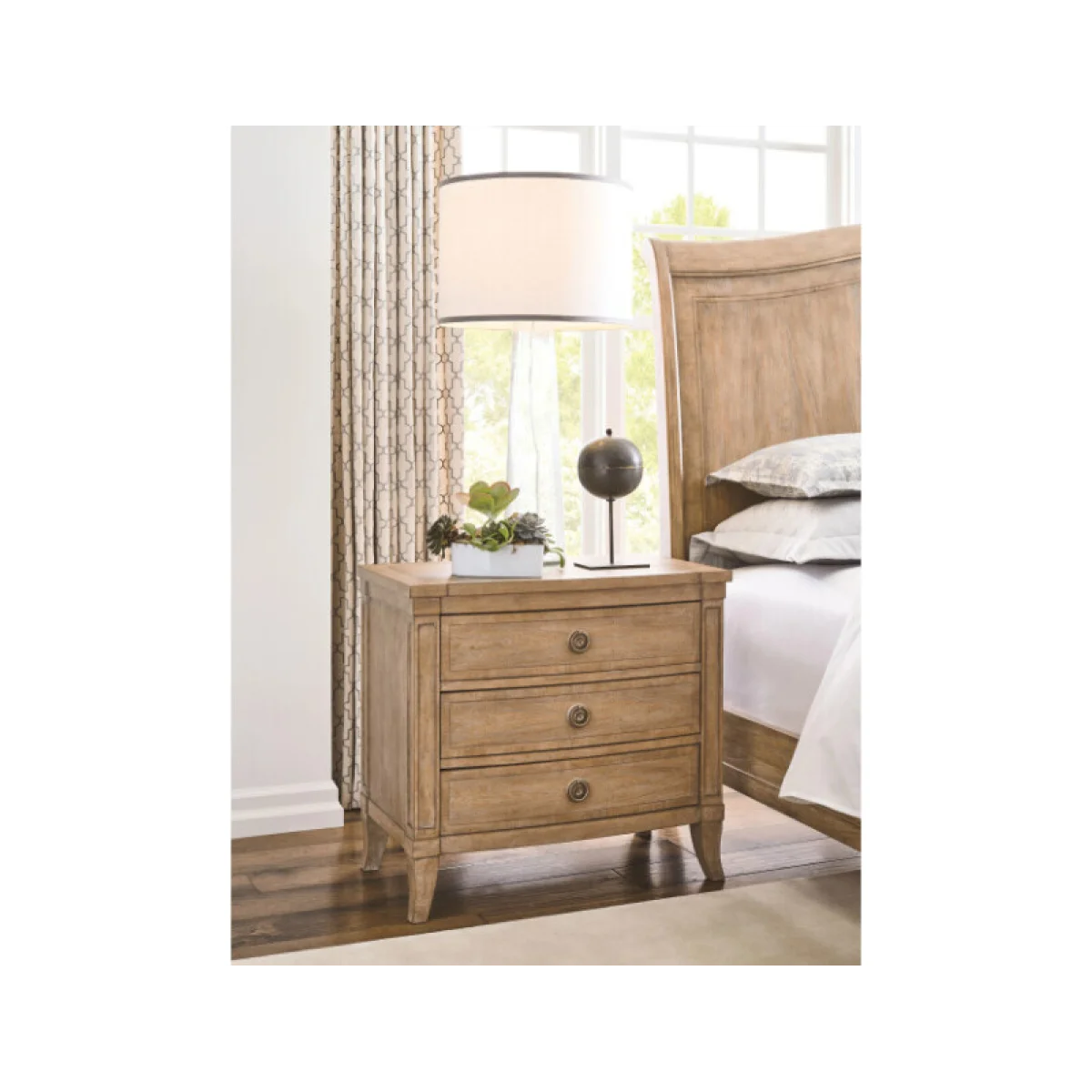 Chastain Three Drawer Nightstand Nightstands American Drew 4