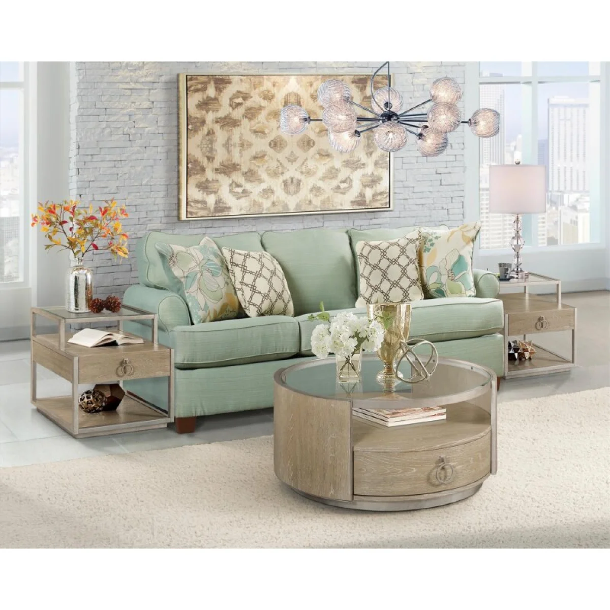 Rectangle End Table End tables Cream 4