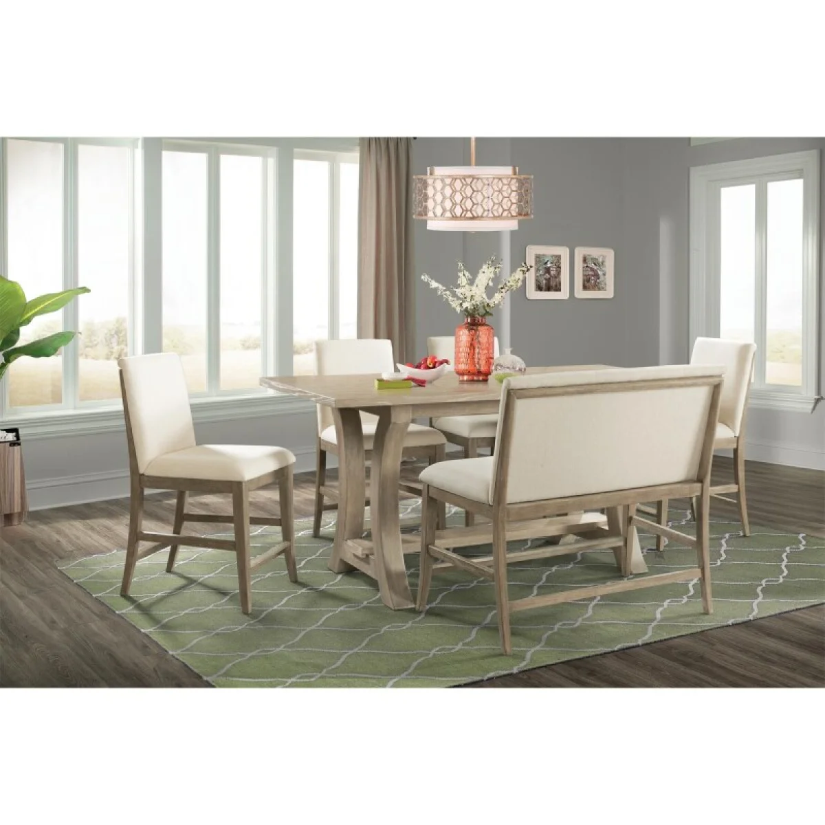 76-in Counter Ht Table Dining Tables Brown 9