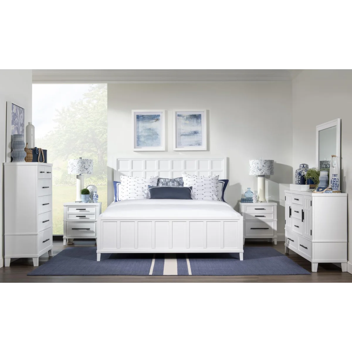 Complete Panel Bed, Queen 5/0 Beds Alabaster 8