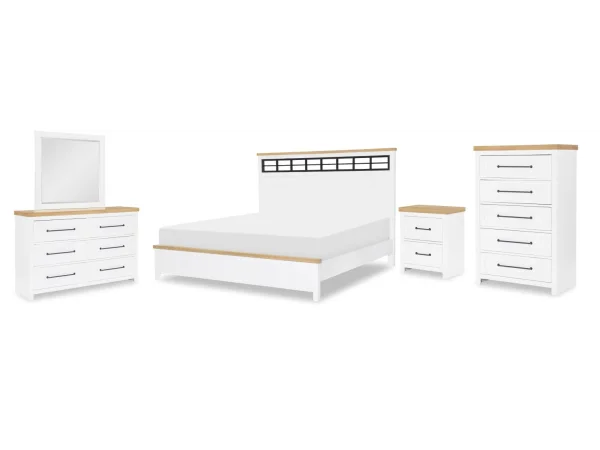 Complete Panel Bed, Queen 5/0, Mirror, Dresser Bedroom Sets Bedroom Sets