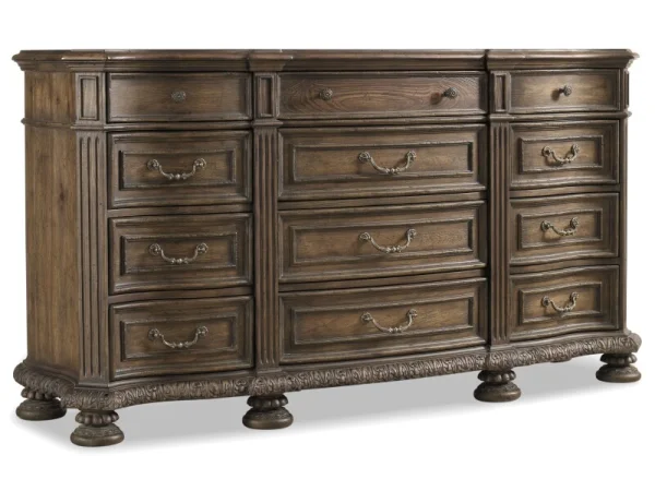 Rhapsody Twelve Drawer Dresser Dressers Brown