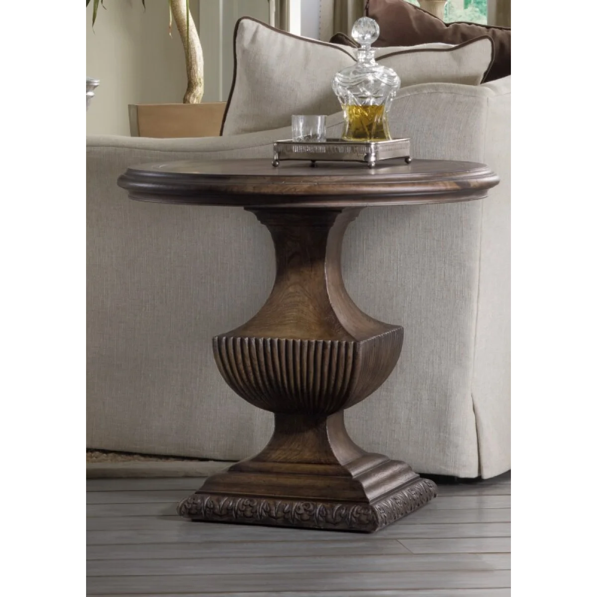 Rhapsody Urn Pedestal Nightstand Nightstands Brown 7