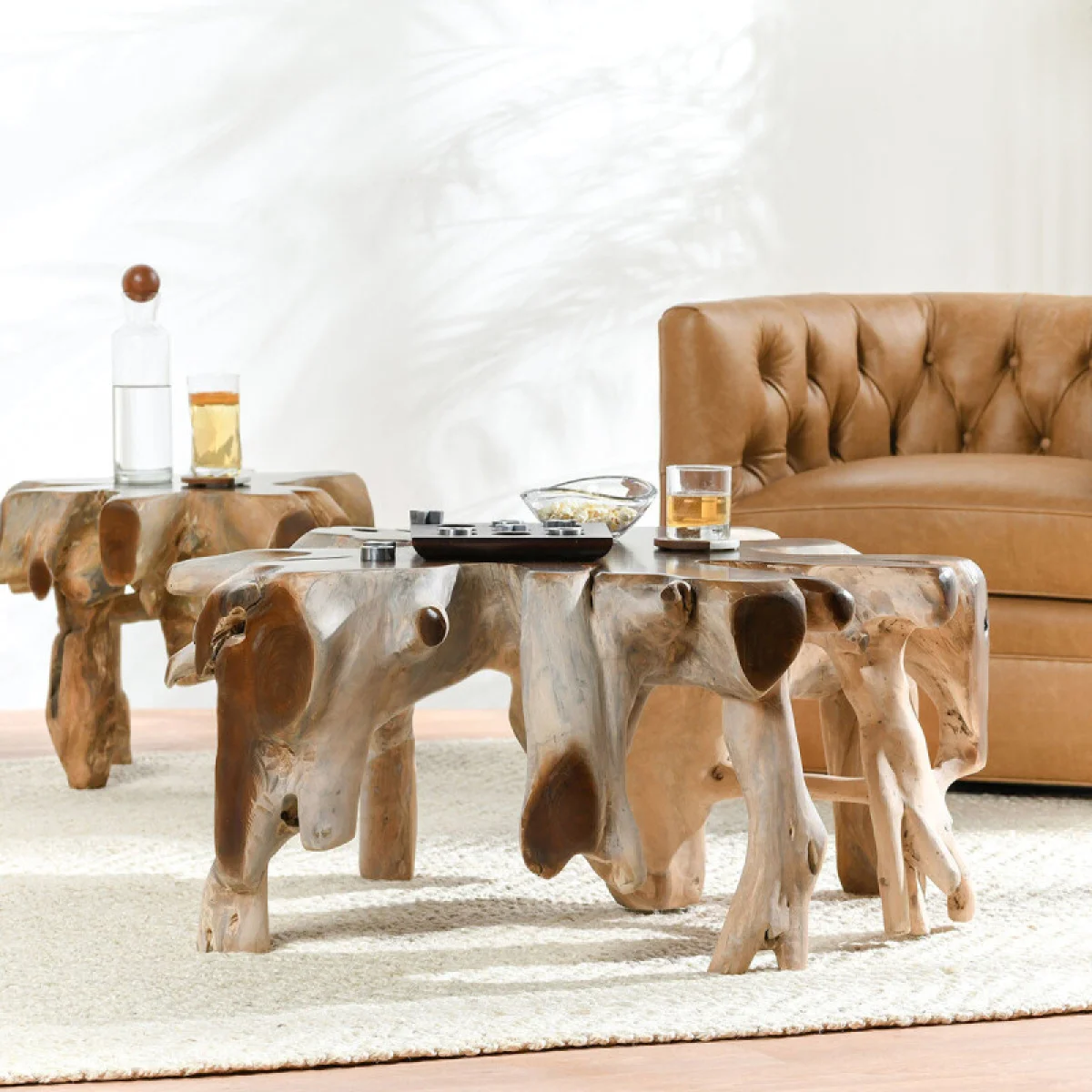 Groot Teak Root Coffee Table Cocktail & Coffee Tables Classic Home 6