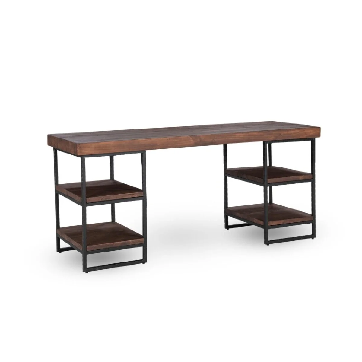 Morella Iron Desk Desks Brown 4