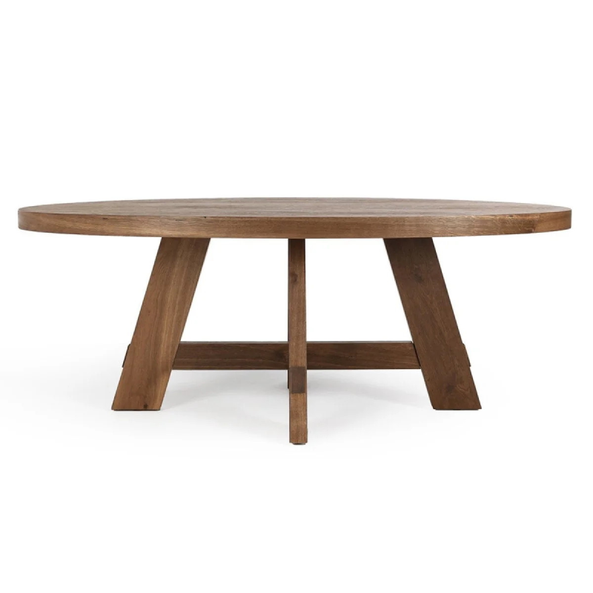 Santa Barbara Solid Wood Oval Dining Table Dining Tables Brown 6