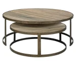 Abrelle Solid Wood Nesting Tables Set Of 2 Table Sets Brown 9