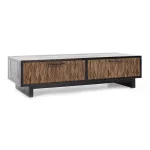 Anton Solid Wood Rectangle 4dwr Coffee Table – Black-natural Cocktail & Coffee Tables black 16