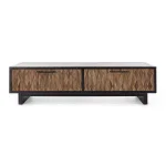 Anton Solid Wood Rectangle 4dwr Coffee Table – Black-natural Cocktail & Coffee Tables black 18