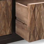 Anton Solid Wood Rectangle 4dwr Coffee Table – Black-natural Cocktail & Coffee Tables black 22
