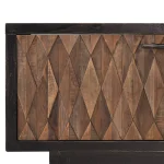 Anton Solid Wood Rectangle 4dwr Coffee Table – Black-natural Cocktail & Coffee Tables black 24
