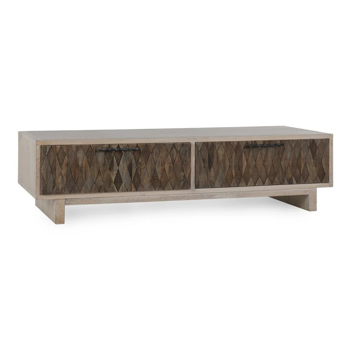 Anton Solid Wood Rectangle 4dwr Coffee Table Cocktail & Coffee Tables Beige/Natural 4