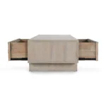 Anton Solid Wood Rectangle 4dwr Coffee Table Cocktail & Coffee Tables Beige/Natural 17
